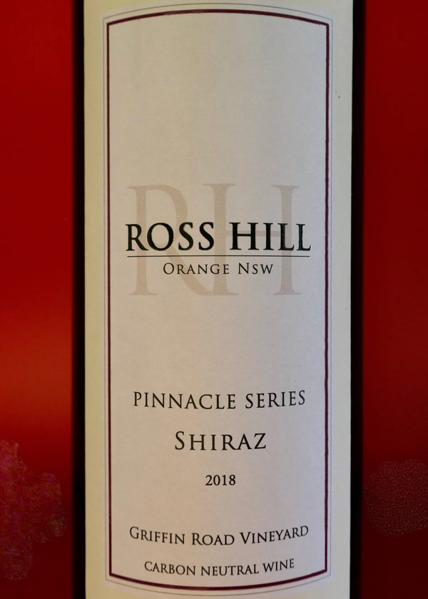 Ross Hill Pinnacle Series Shiraz 2018 Red Wine Bottle Label