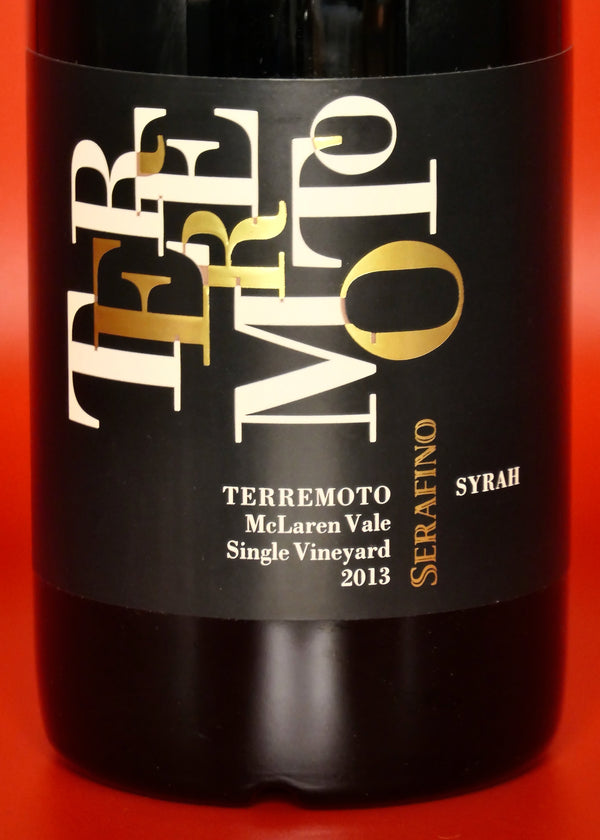 Serafino McLaren Vale Terremoto Syrah 2013 Australian Red Wine Label